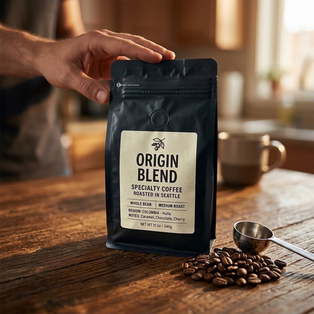 Detail — Specialty coffee bag Shopify pack