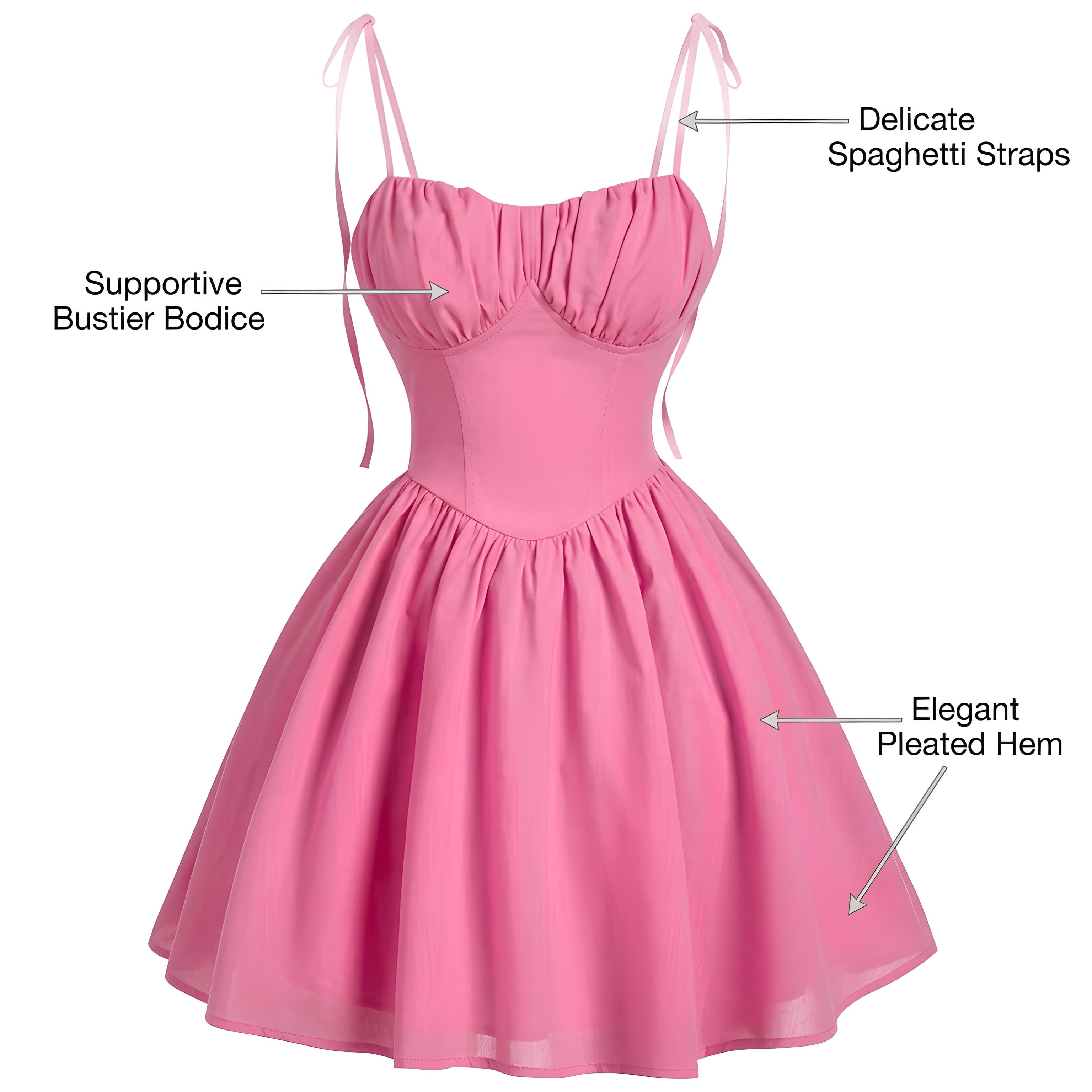 Generated Infographic for pink dress