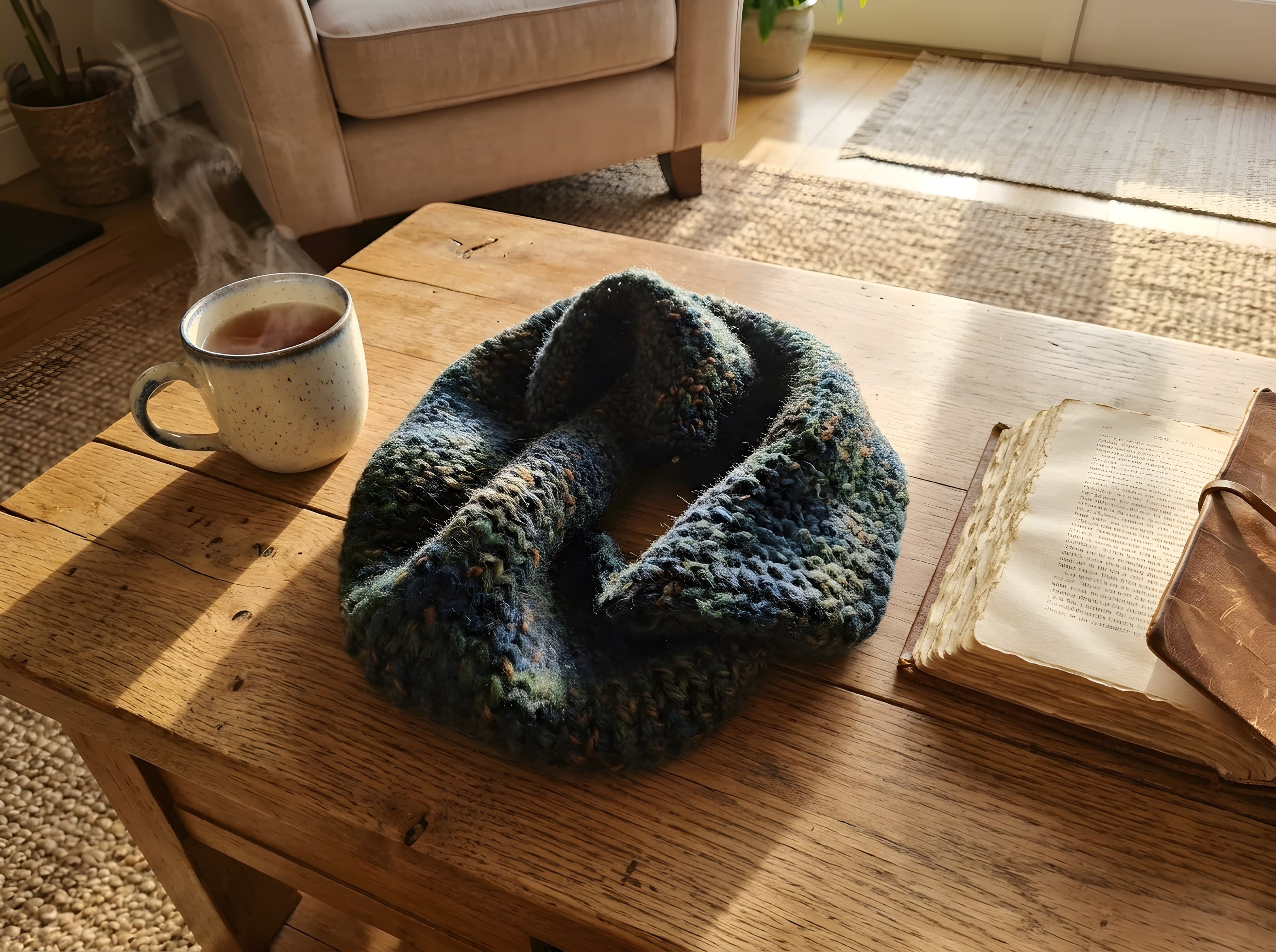 Detail — knitted scarf Etsy pack